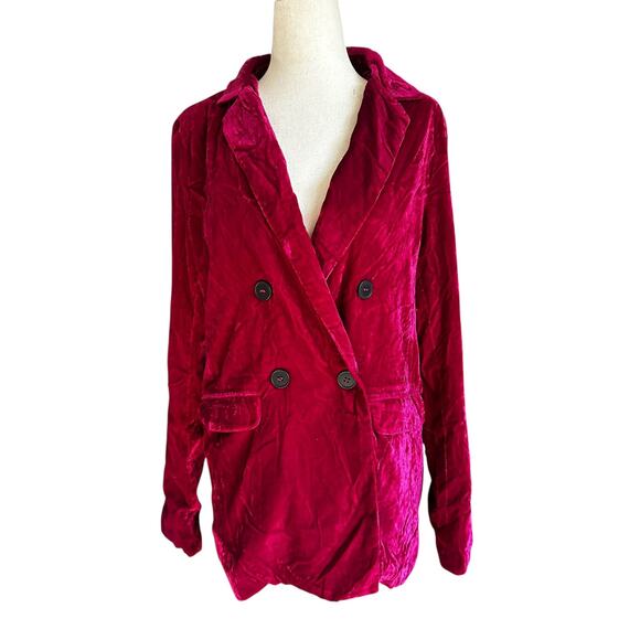 Akira Rose Velvet Blazer Women's Size Medium | 53-7 - Picture 1 of 6